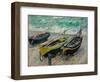 Three Fishing Boats, 1886-Claude Monet-Framed Giclee Print