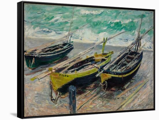 Three Fishing Boats, 1886-Claude Monet-Framed Stretched Canvas