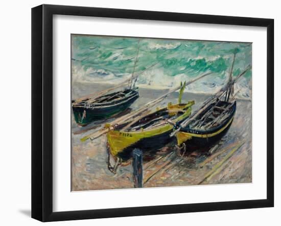 Three Fishing Boats, 1886-Claude Monet-Framed Giclee Print