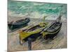 Three Fishing Boats, 1886-Claude Monet-Mounted Giclee Print