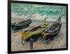 Three Fishing Boats, 1886-Claude Monet-Framed Giclee Print