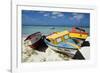 Three Fishing Boats Aruba-George Oze-Framed Photographic Print