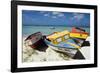 Three Fishing Boats Aruba-George Oze-Framed Photographic Print