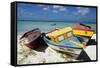 Three Fishing Boats Aruba-George Oze-Framed Stretched Canvas