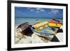 Three Fishing Boats Aruba-George Oze-Framed Photographic Print