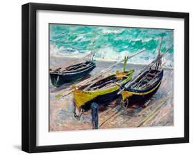 Three Fishing Boats by Claude Monet-Fine Art-Framed Photographic Print