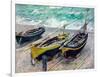 Three Fishing Boats-Claude Monet-Framed Giclee Print