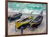 Three Fishing Boats-Claude Monet-Framed Giclee Print