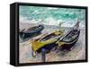 Three Fishing Boats-Claude Monet-Framed Stretched Canvas