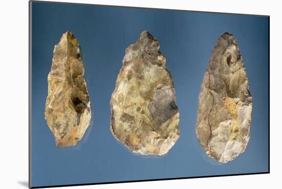 Three Flint Tools-Paleolithic-Mounted Giclee Print