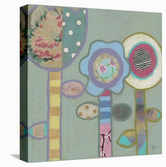 Three Flowers-Julie Beyer-Stretched Canvas