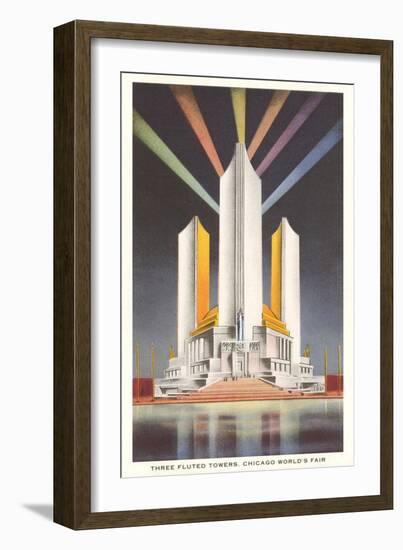 Three Fluted Towers, Chicago World's Fair-null-Framed Art Print