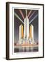 Three Fluted Towers, Chicago World's Fair-null-Framed Art Print