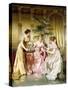 Three for Tea-Joseph Frederic Soulacroix-Stretched Canvas