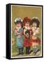 Three French Girls with Dolls-null-Framed Stretched Canvas