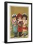 Three French Girls with Dolls-null-Framed Art Print