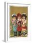 Three French Girls with Dolls-null-Framed Art Print