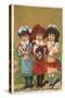 Three French Girls with Dolls-null-Stretched Canvas