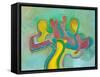 Three Friends Re-Unite after a Long Time, 2009-Jan Groneberg-Framed Stretched Canvas