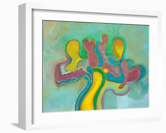 Three Friends Re-Unite after a Long Time, 2009-Jan Groneberg-Framed Giclee Print