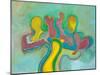 Three Friends Re-Unite after a Long Time, 2009-Jan Groneberg-Mounted Giclee Print