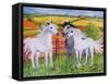 Three Frisky Horses, 2002-Joan Thewsey-Framed Stretched Canvas