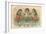 Three Frogs Singing-English School-Framed Giclee Print