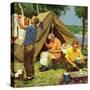 "Three Generations Camping", May 30, 1953-Mead Schaeffer-Stretched Canvas