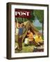 "Three Generations Camping" Saturday Evening Post Cover, May 30, 1953-Mead Schaeffer-Framed Giclee Print