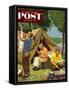 "Three Generations Camping" Saturday Evening Post Cover, May 30, 1953-Mead Schaeffer-Framed Stretched Canvas