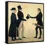 Three Gentlemen Greeting Each Other-Richard Dighton-Framed Stretched Canvas