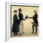 Three Gentlemen Greeting Each Other-Richard Dighton-Framed Giclee Print