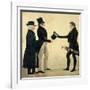 Three Gentlemen Greeting Each Other-Richard Dighton-Framed Giclee Print