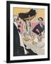 Three German Diners 1910-J. Gose-Framed Art Print