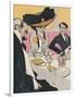 Three German Diners 1910-J. Gose-Framed Art Print