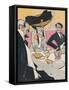 Three German Diners 1910-J. Gose-Framed Stretched Canvas