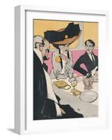 Three German Diners 1910-J. Gose-Framed Art Print