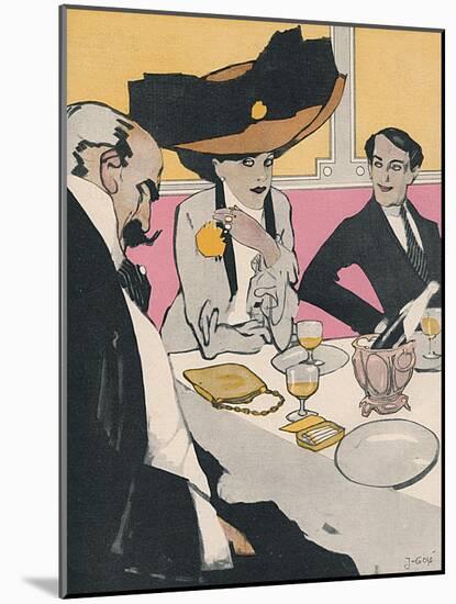 Three German Diners 1910-J. Gose-Mounted Art Print