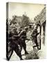 Three German Soldiers Search a Russian Peasant Home-null-Stretched Canvas