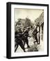 Three German Soldiers Search a Russian Peasant Home-null-Framed Photographic Print