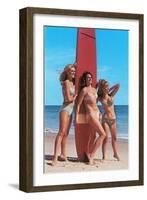 Three Gidgets on Beach-null-Framed Art Print