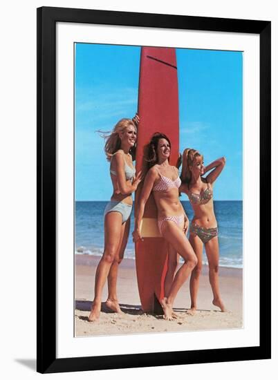 Three Gidgets on Beach-null-Framed Art Print