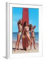 Three Gidgets on Beach-null-Framed Art Print