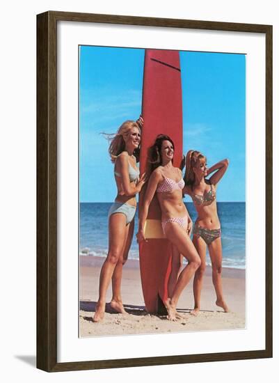 Three Gidgets on Beach-null-Framed Art Print