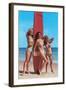 Three Gidgets on Beach-null-Framed Art Print