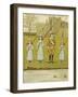 Three Girls and One Boy Fishing. Colour Illustration From 'At Home'-John Sowerby-Framed Giclee Print