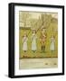 Three Girls and One Boy Fishing. Colour Illustration From 'At Home'-John Sowerby-Framed Giclee Print