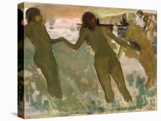 Three Girls Bathing-Edgar Degas-Stretched Canvas