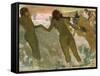 Three Girls Bathing-Edgar Degas-Framed Stretched Canvas