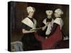 Three Girls from the Amsterdam Orphanage, 1885-Therese Schwartze-Stretched Canvas